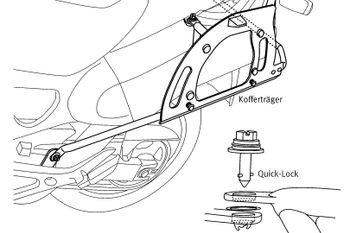 Zeichung Quick Lock Kofferträger SW-Motech